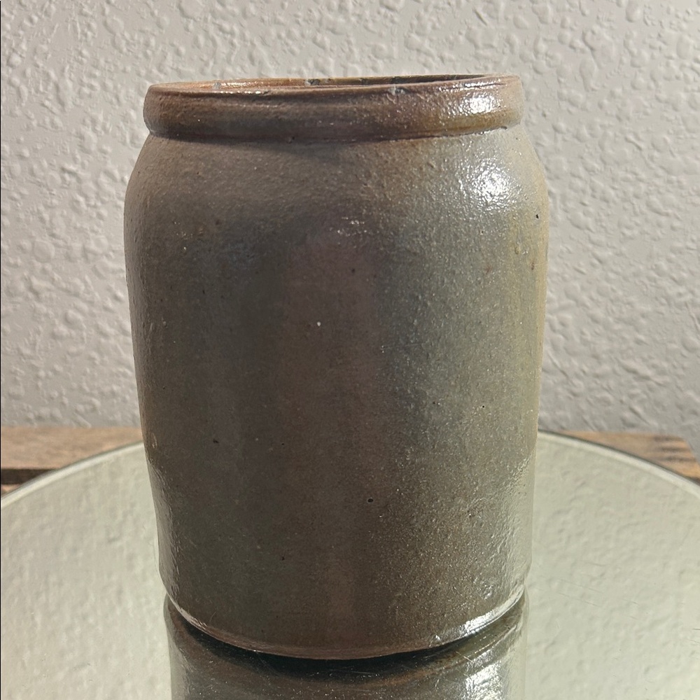 Vintage Crock with Handmade Mushroom Artistic Design Cottage Core - Picture 4 of 13